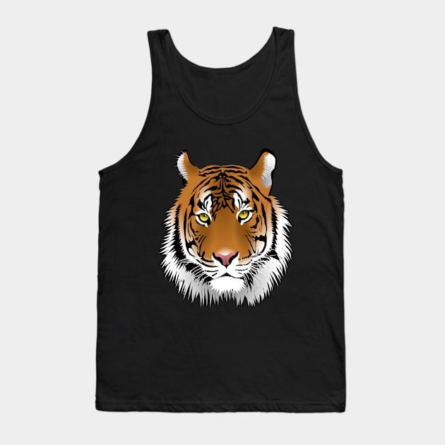 Tiger head Tank Top by momo1978